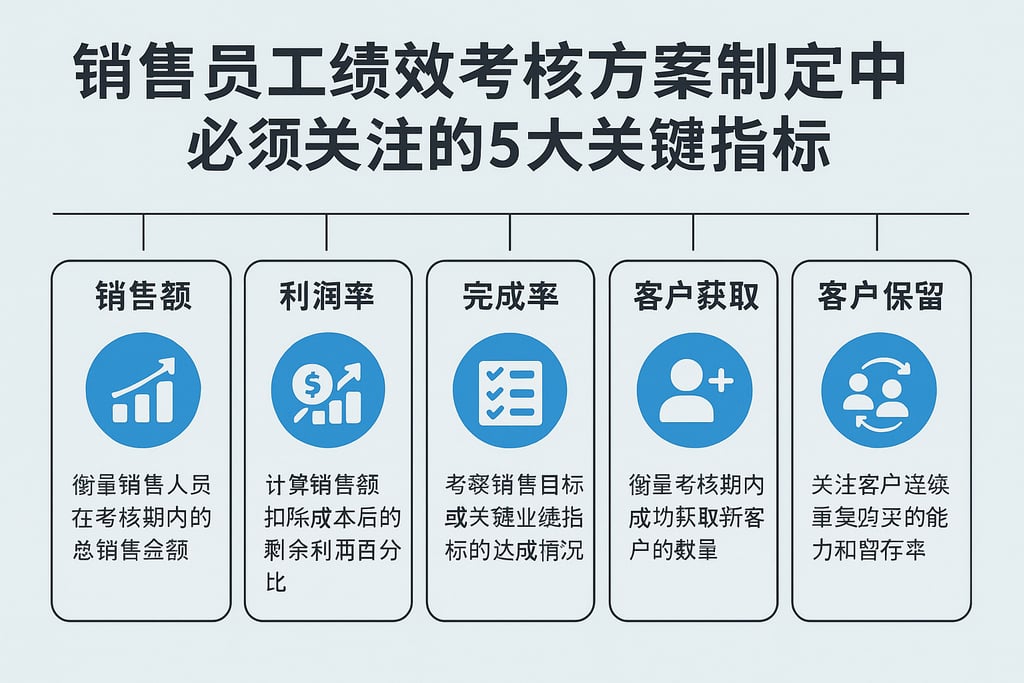 销售员工绩效考核方案制定中必须关注的5大关键指标，助力业绩增长