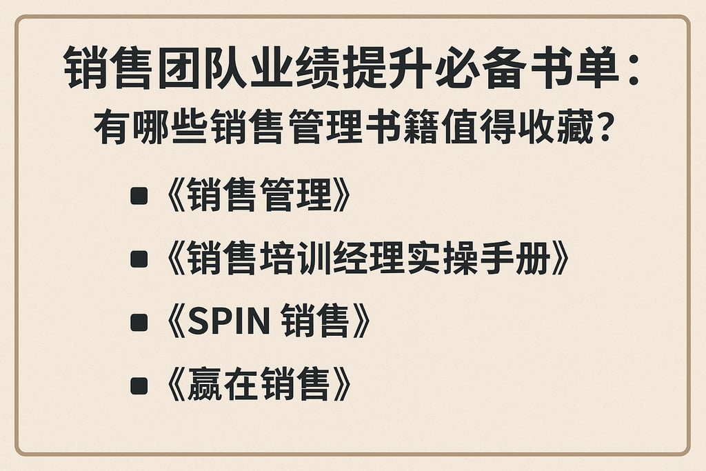 销售团队业绩提升必备书单：有哪些销售管理书籍值得收藏？