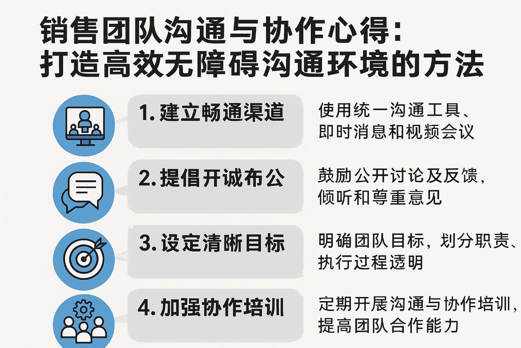 销售团队沟通与协作心得：打造高效无障碍沟通环境的方法