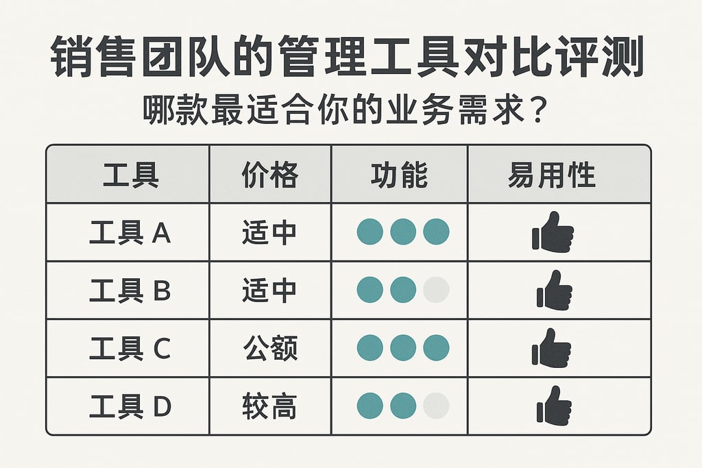 销售团队的管理工具对比评测，哪款最适合你的业务需求？