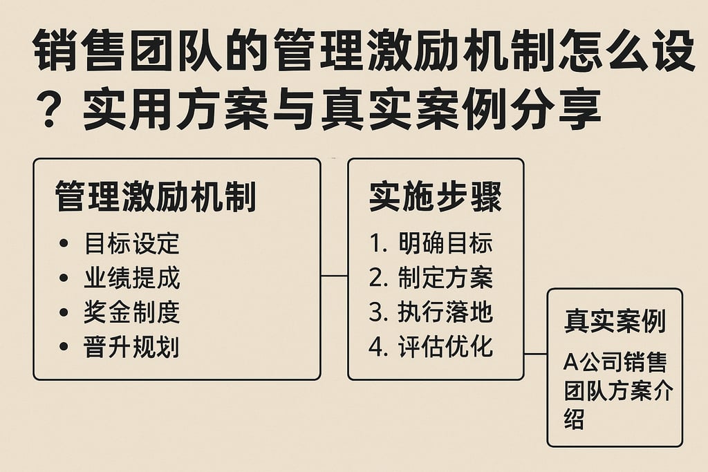 销售团队的管理激励机制怎么设？实用方案与真实案例分享