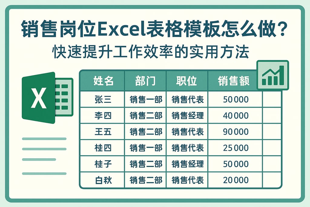 销售岗位excel表格模板怎么做？快速提升工作效率的实用方法