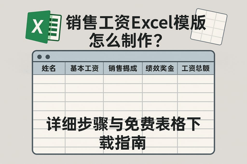销售工资excel模板怎么制作？详细步骤与免费表格下载指南