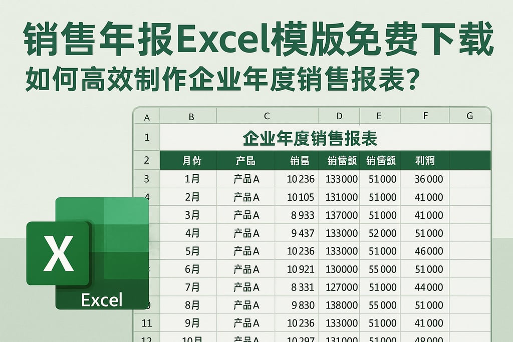销售年报excel模板免费下载，如何高效制作企业年度销售报表？