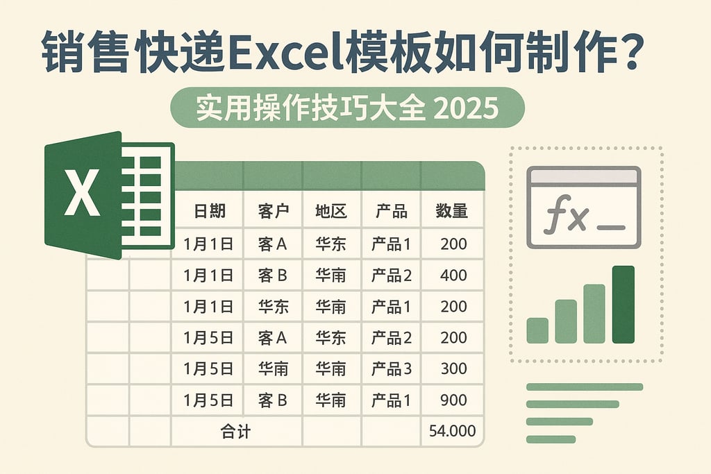 销售快递excel模板如何制作？实用操作技巧大全2025