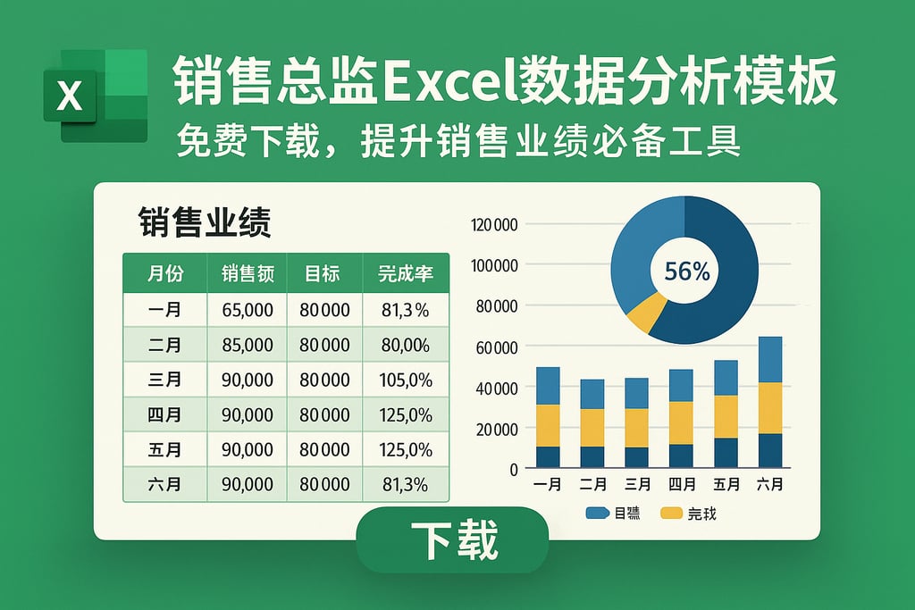 销售总监excel数据分析模板免费下载，提升销售业绩必备工具