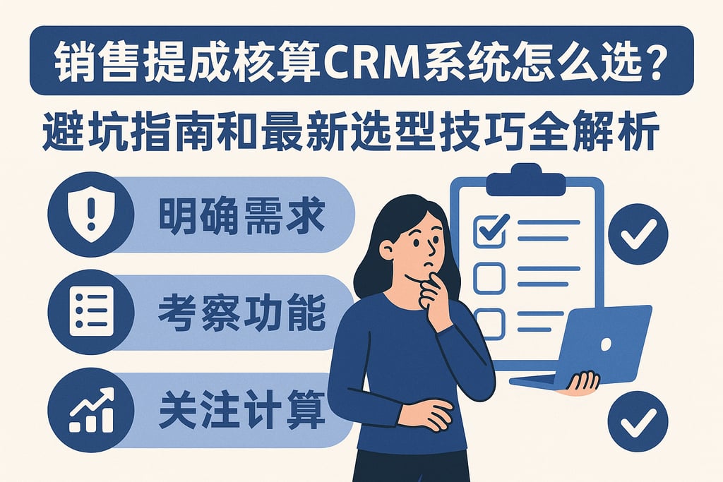 销售提成核算CRM系统怎么选？避坑指南和最新选型技巧全解析
