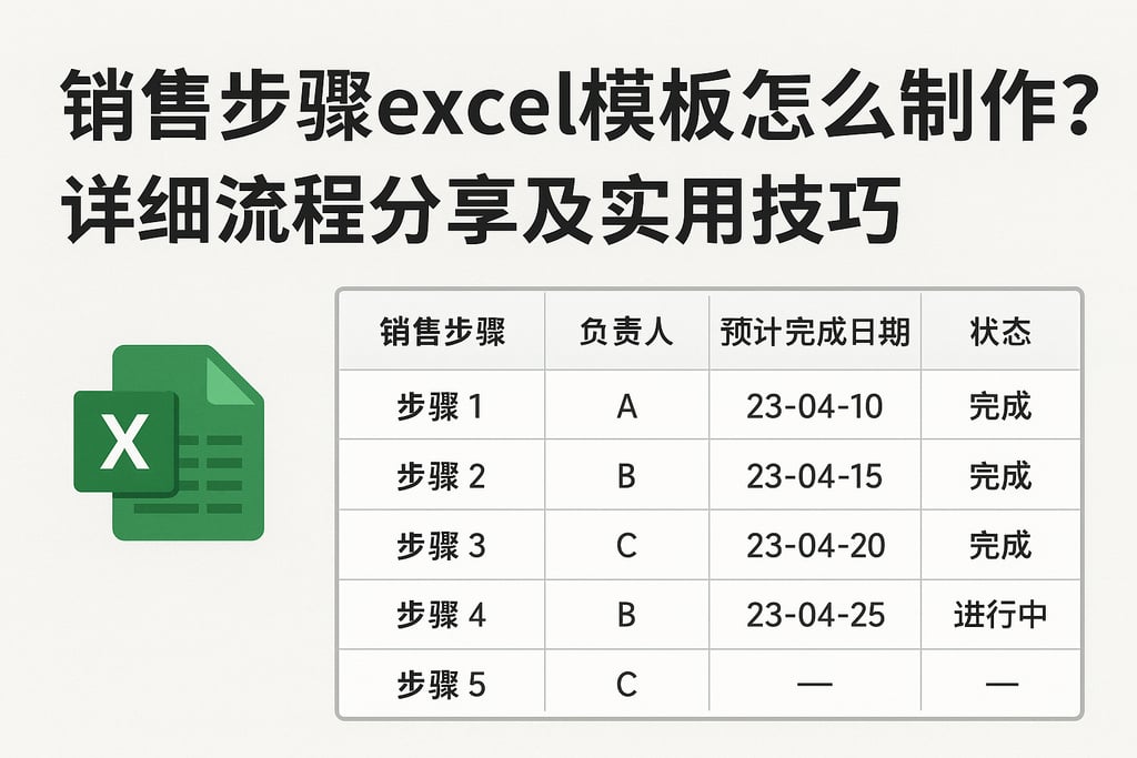 销售步骤excel模板怎么制作？详细流程分享及实用技巧