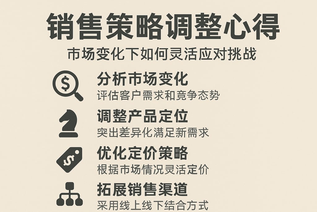 销售策略调整心得：市场变化下如何灵活应对挑战