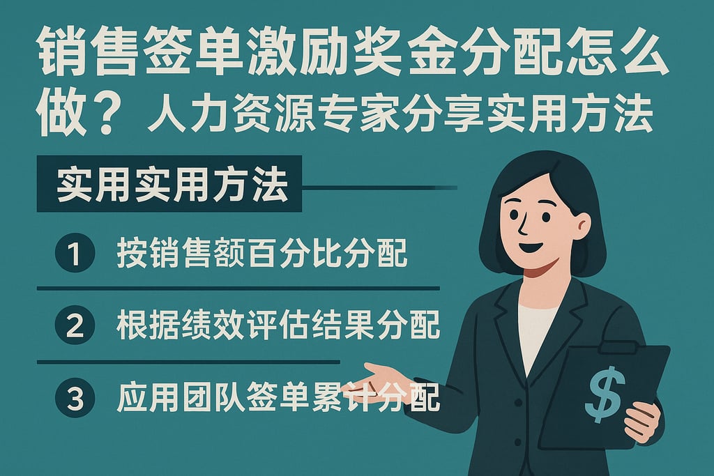 销售签单激励奖金分配怎么做？人力资源专家分享实用方法