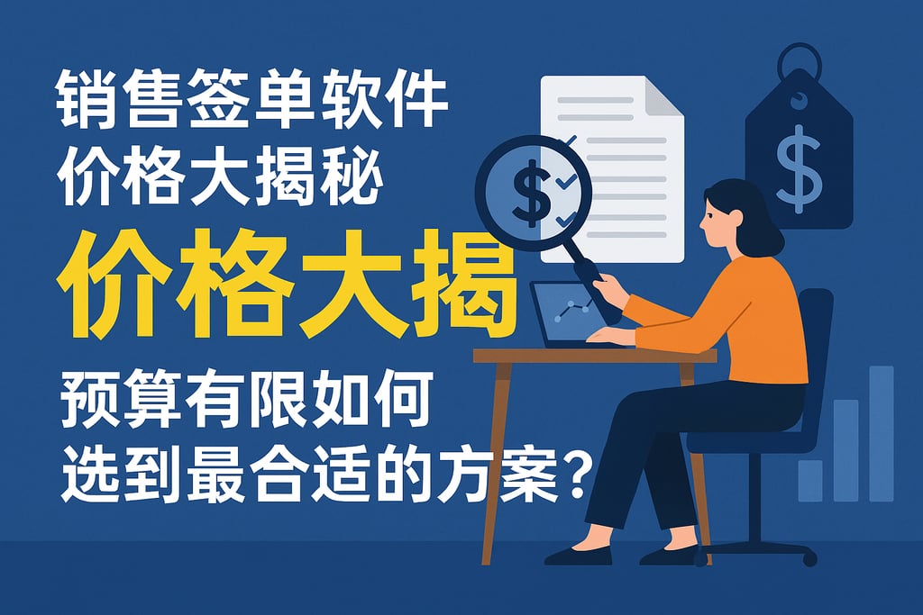销售签单软件价格大揭秘，预算有限如何选到最合适的方案？