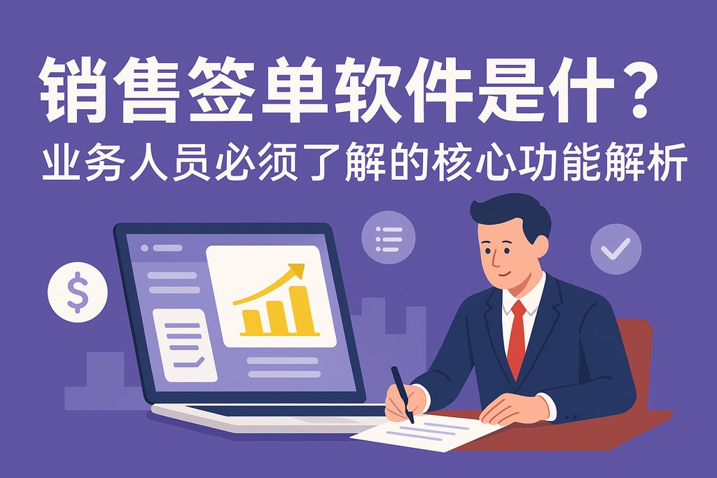 销售签单软件是什么？业务人员必须了解的核心功能解析