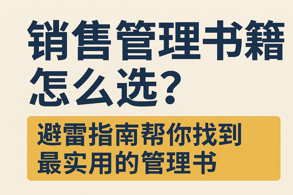 销售管理书籍怎么选？避雷指南帮你找到最实用的管理书