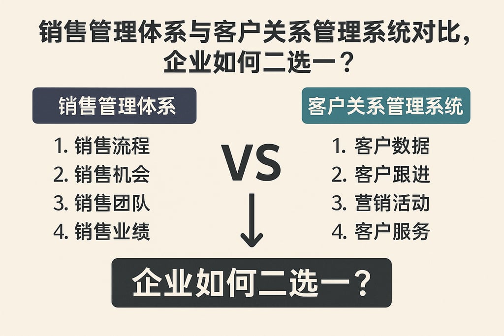销售管理体系与客户关系管理系统对比，企业如何二选一？