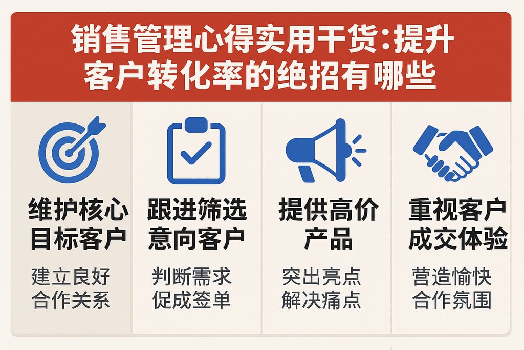 销售管理心得实用干货：提升客户转化率的绝招有哪些