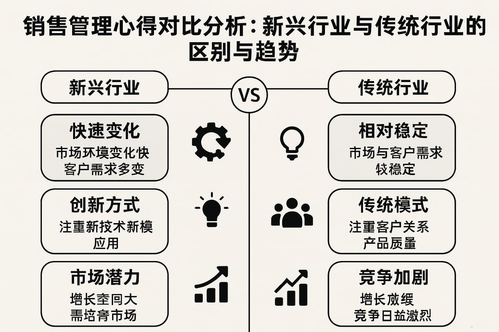 销售管理心得对比分析：新兴行业与传统行业的区别与趋势