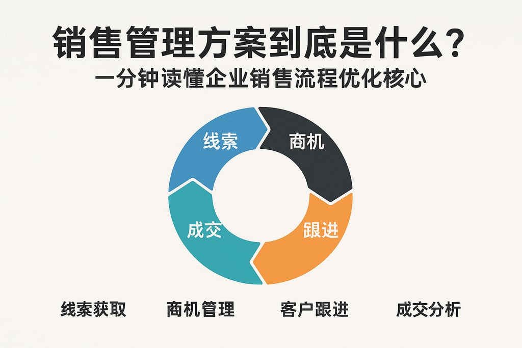 销售管理方案到底是什么？一分钟读懂企业销售流程优化核心