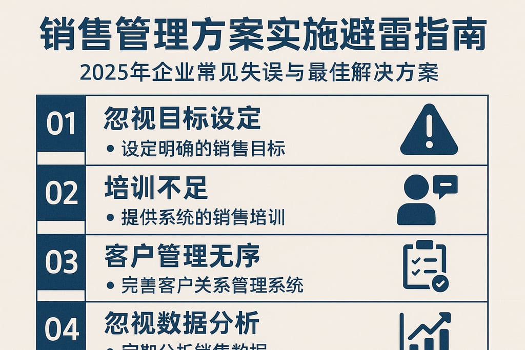 销售管理方案实施避雷指南，2025年企业常见失误与最佳解决方案