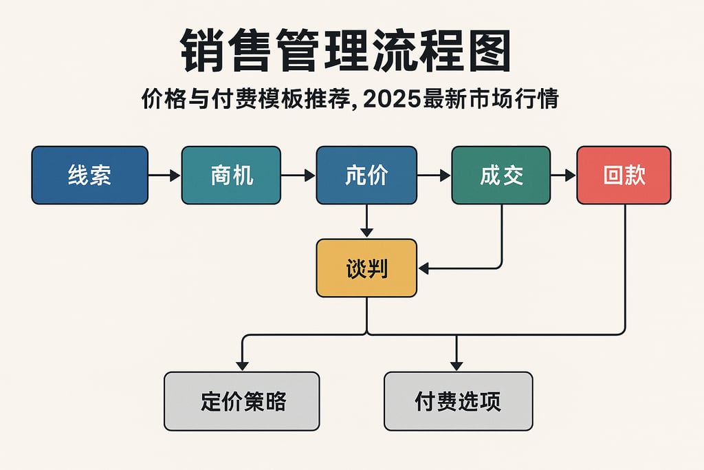 销售管理流程图价格与付费模板推荐，2025最新市场行情