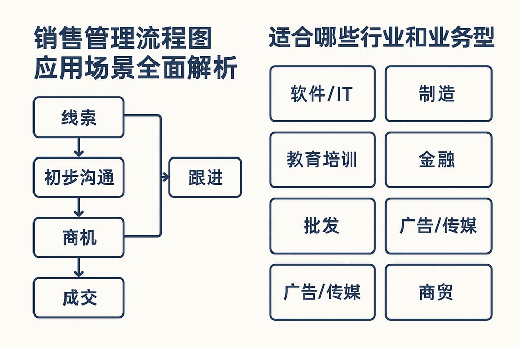 销售管理流程图应用场景全面解析，适合哪些行业和业务类型