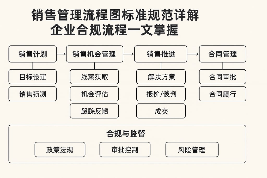 销售管理流程图标准规范详解，企业合规流程一文掌握