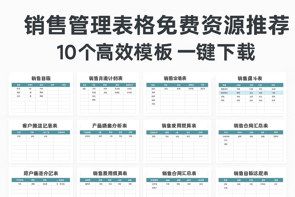 销售管理表格免费资源推荐，10个高效模板一键下载
