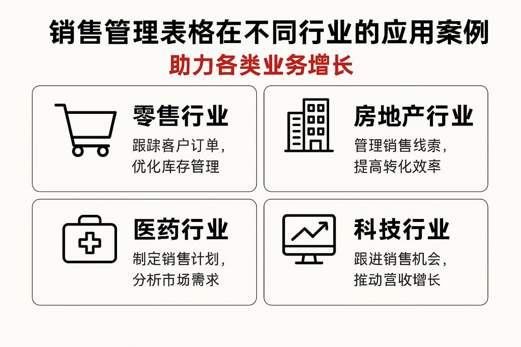 销售管理表格在不同行业的应用案例，助力各类业务增长