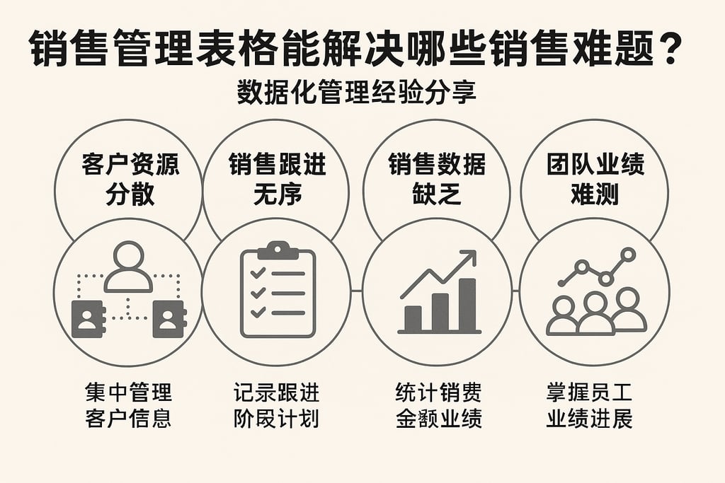 销售管理表格能解决哪些销售难题？数据化管理经验分享