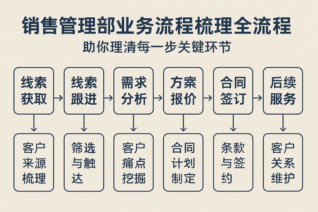 销售管理部业务流程梳理全流程，助你理清每一步关键环节