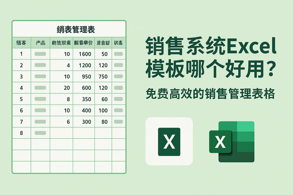 销售系统Excel模板哪个好用？免费高效的销售管理表格推荐