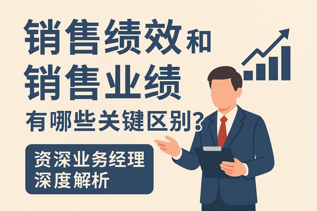 销售绩效和销售业绩有哪些关键区别？资深业务经理深度解析