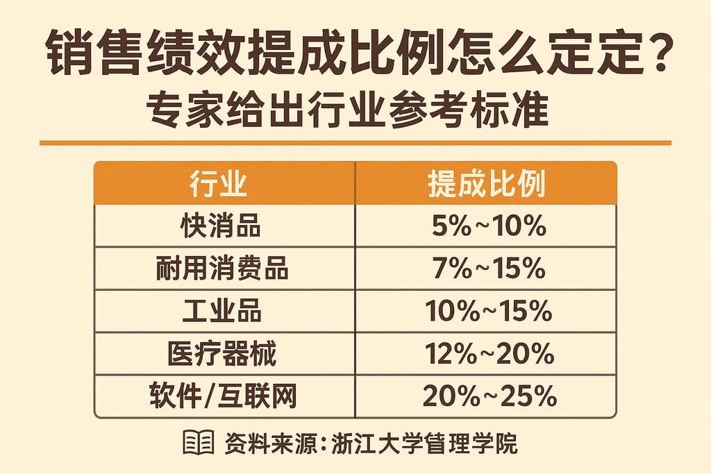 销售绩效提成比例怎么定最合理？专家给出行业参考标准