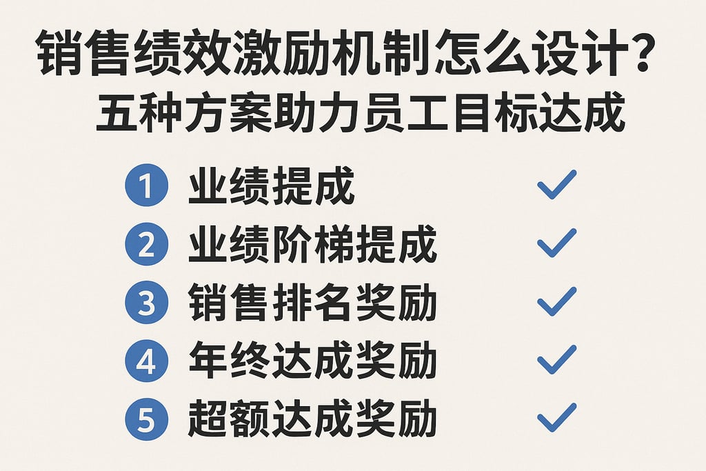 销售绩效激励机制怎么设计？五种方案助力员工目标达成