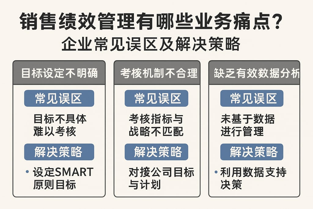 销售绩效管理有哪些业务痛点？企业常见误区及解决策略