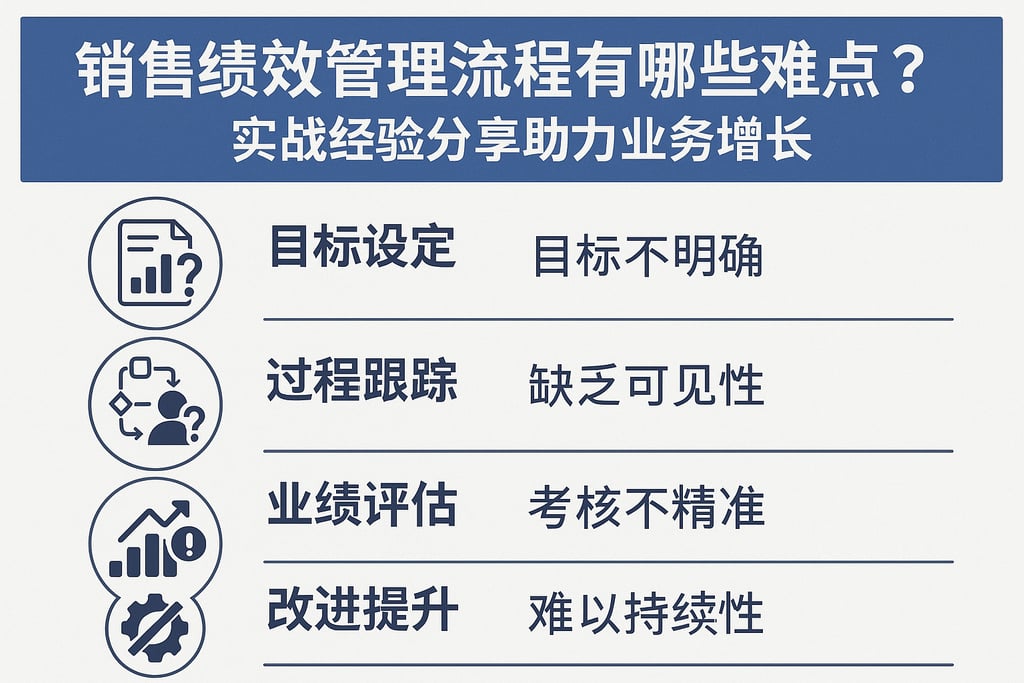 销售绩效管理流程有哪些难点？实战经验分享助力业务增长
