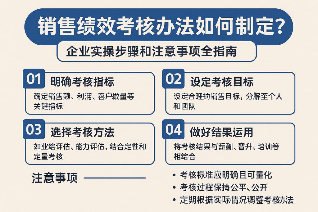 销售绩效考核办法如何制定？企业实操步骤和注意事项全指南
