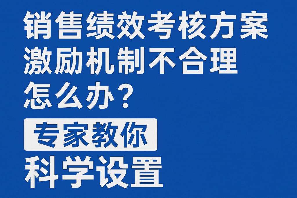 销售绩效考核方案激励机制不合理怎么办？专家教你科学设置