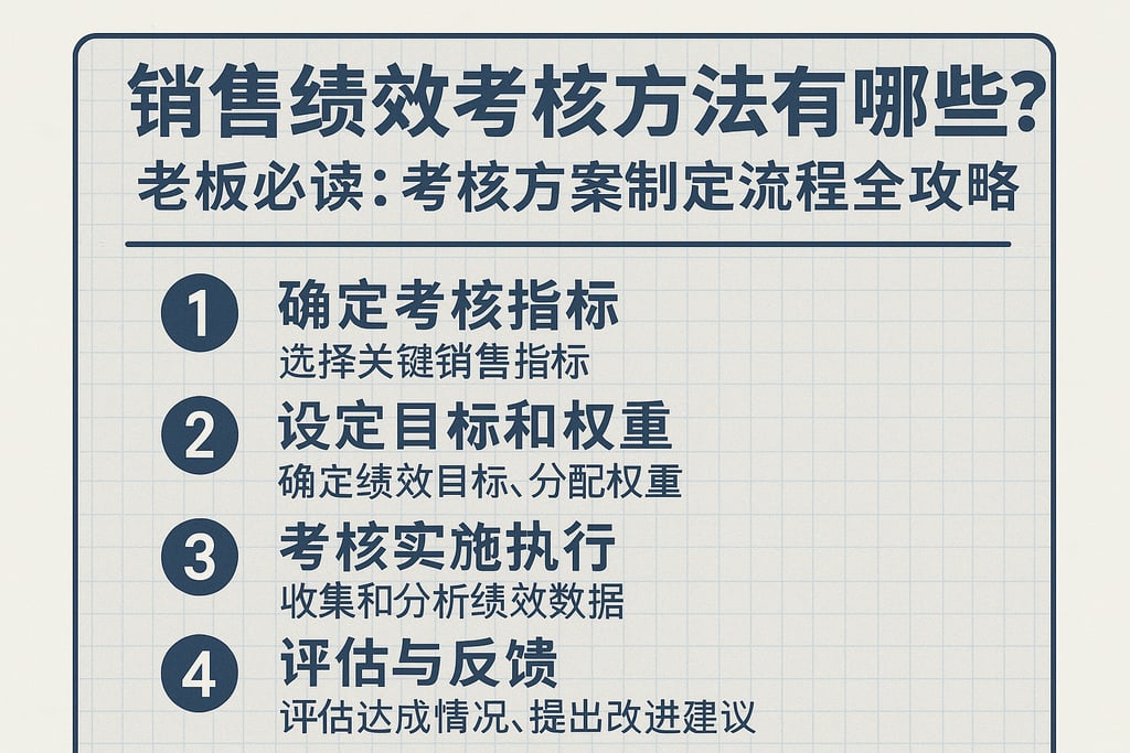 销售绩效考核方法有哪些？老板必读：考核方案制定流程全攻略