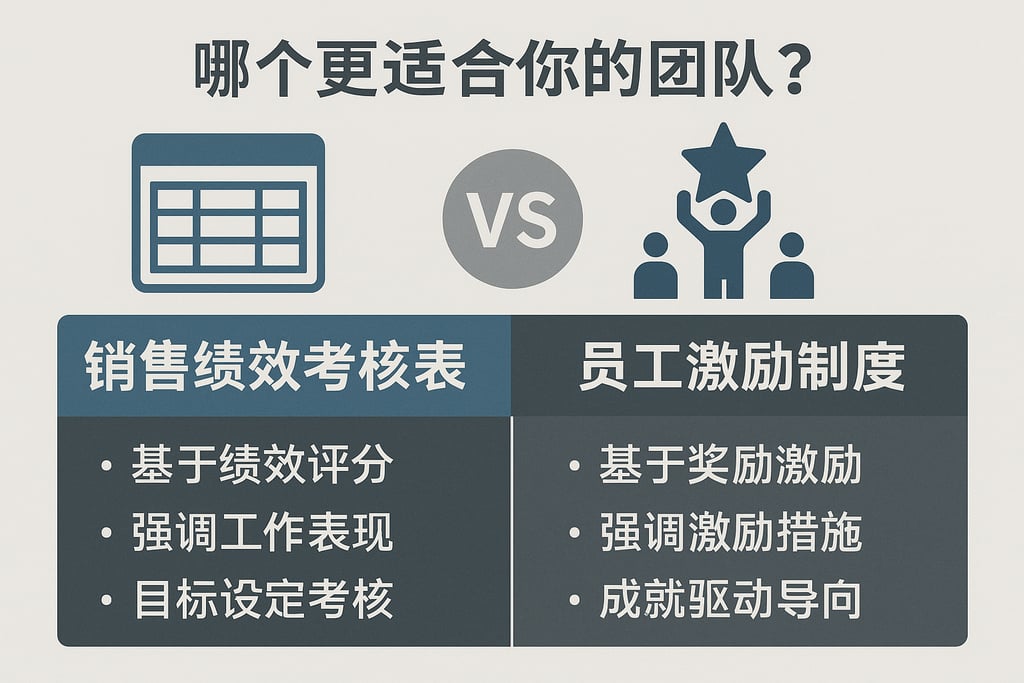 销售绩效考核表与员工激励制度对比分析，哪个更适合你的团队？
