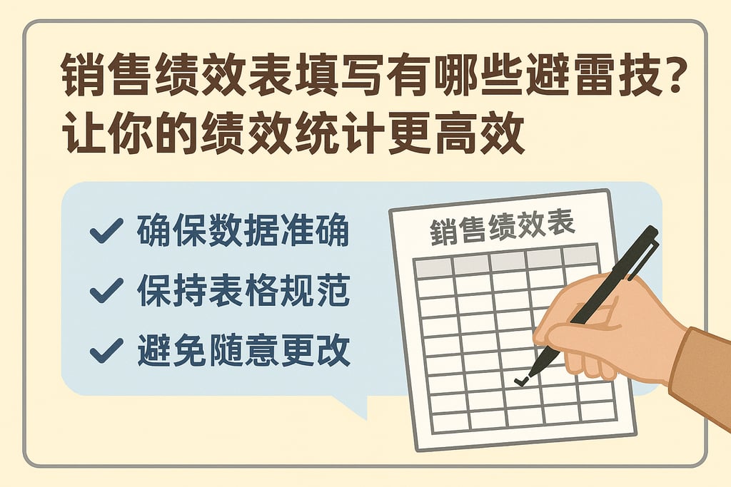 销售绩效表填写有哪些避雷技巧？让你的绩效统计更高效