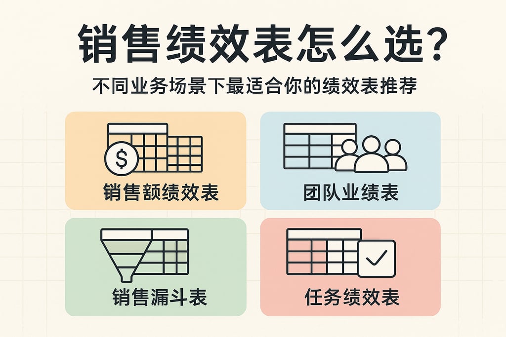 销售绩效表怎么选？不同业务场景下最适合你的绩效表推荐