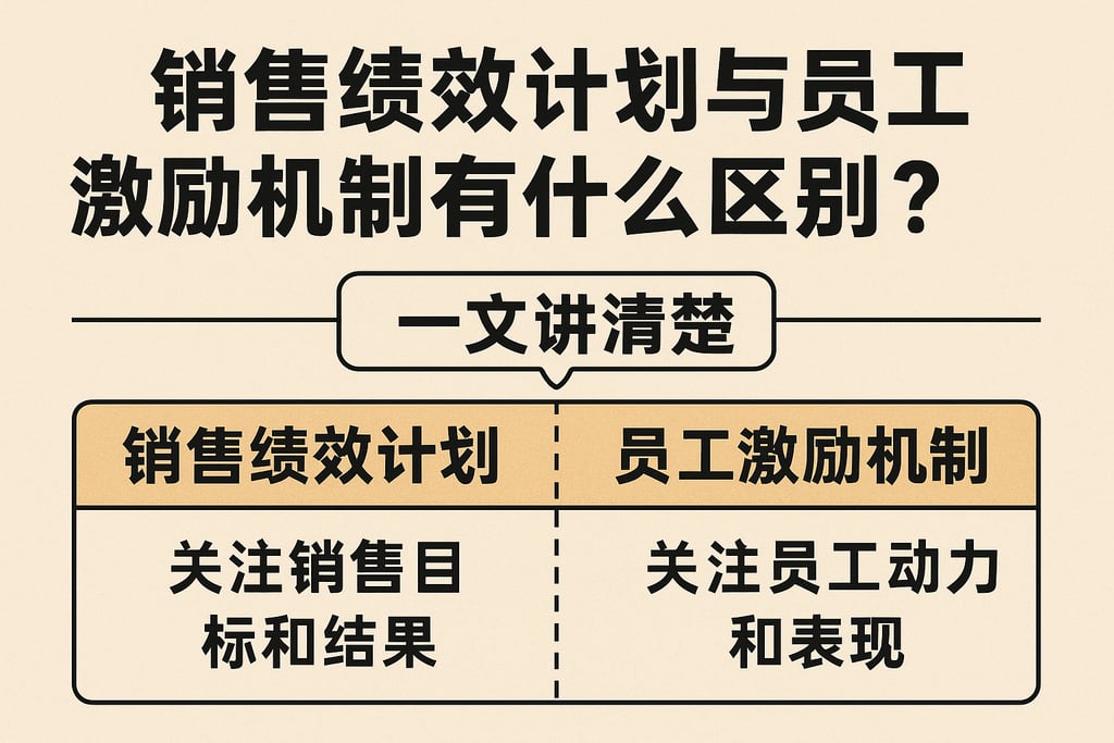 销售绩效计划与员工激励机制有什么区别？一文讲清楚