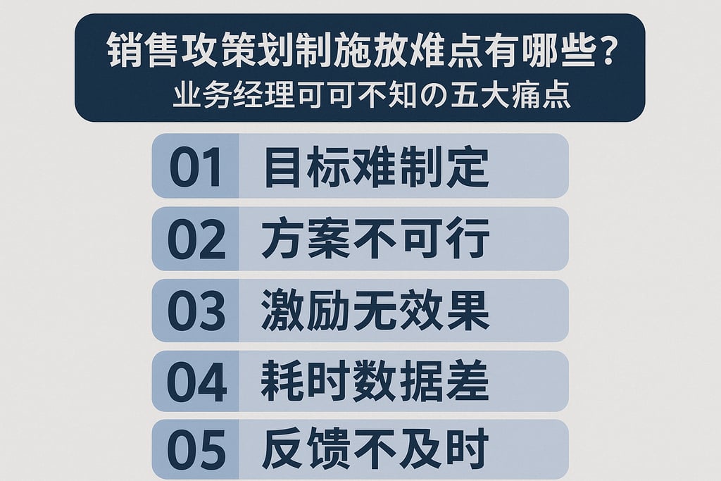 销售绩效计划实施难点有哪些？业务经理不可不知的五大痛点