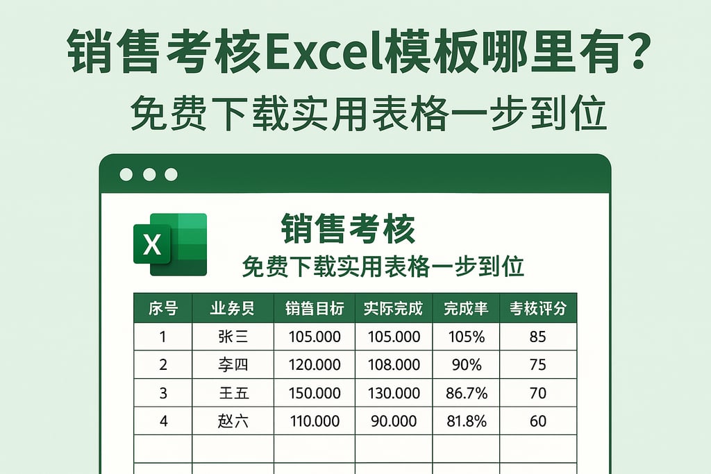 销售考核excel模板哪里有？免费下载实用表格一步到位