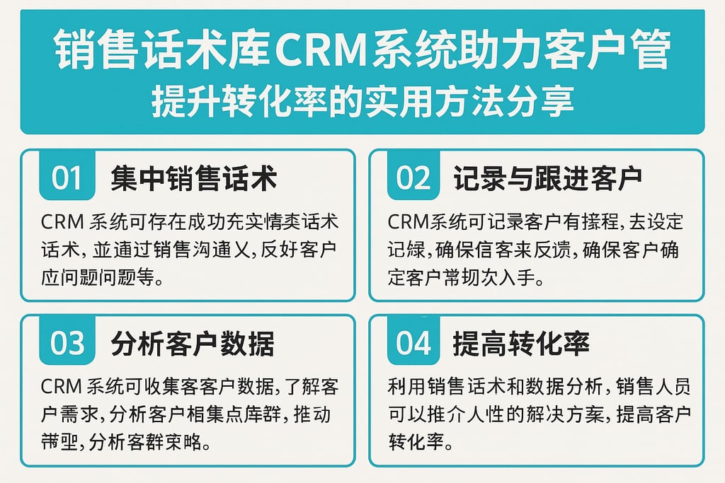 销售话术库CRM系统助力客户管理，提升转化率的实用方法分享
