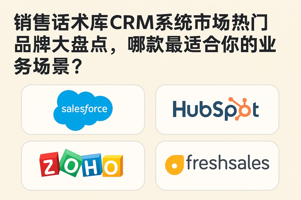 销售话术库CRM系统市场热门品牌大盘点，哪款最适合你的业务场景？