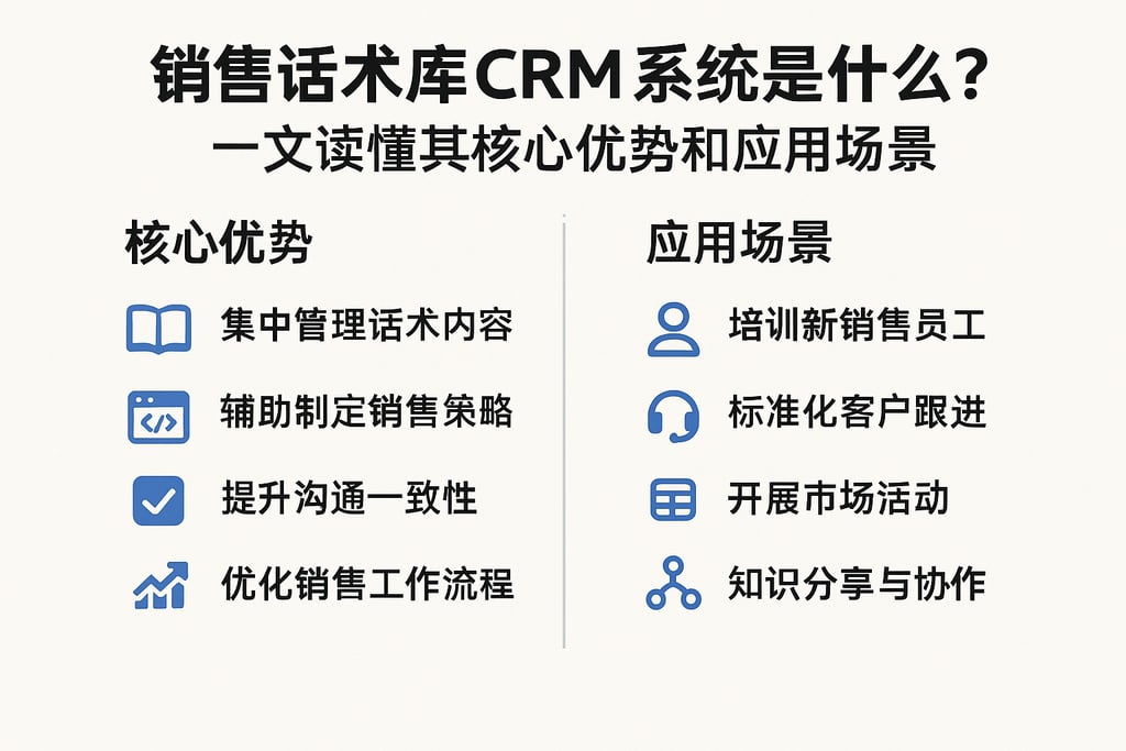 销售话术库CRM系统是什么？一文读懂其核心优势和应用场景
