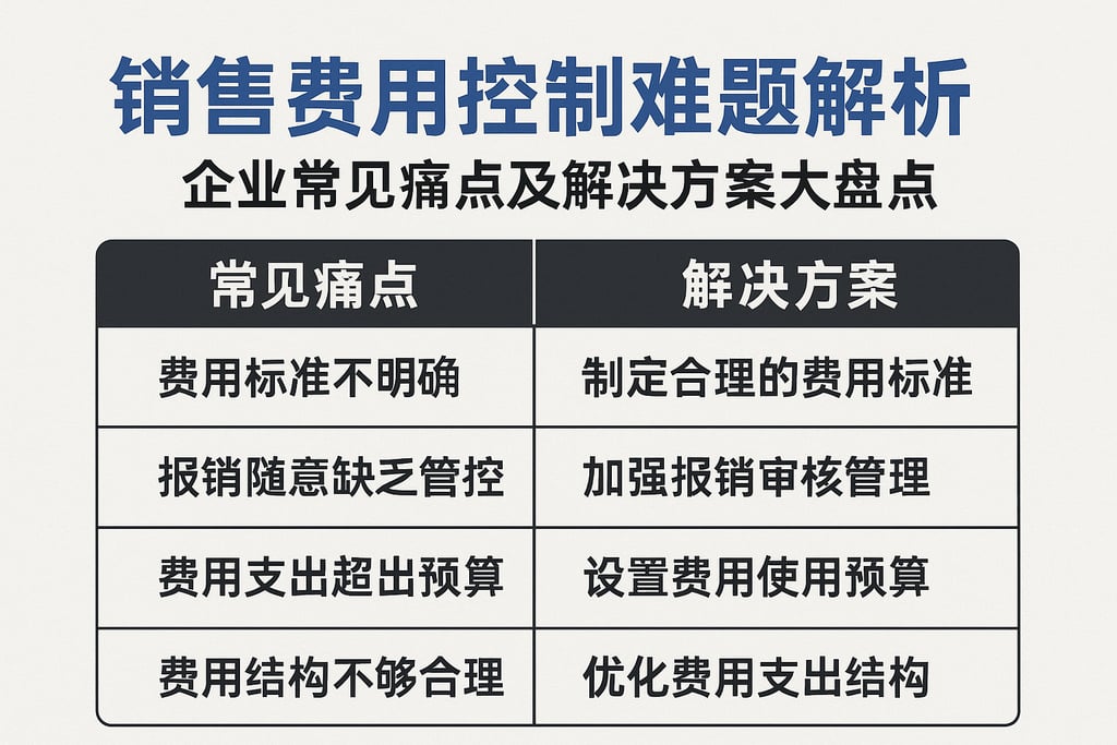 销售费用控制难题解析，企业常见痛点及解决方案大盘点