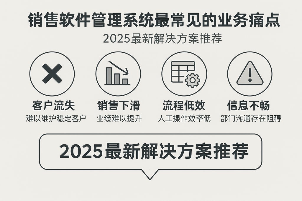 销售软件管理系统最常见的业务痛点，2025最新解决方案推荐