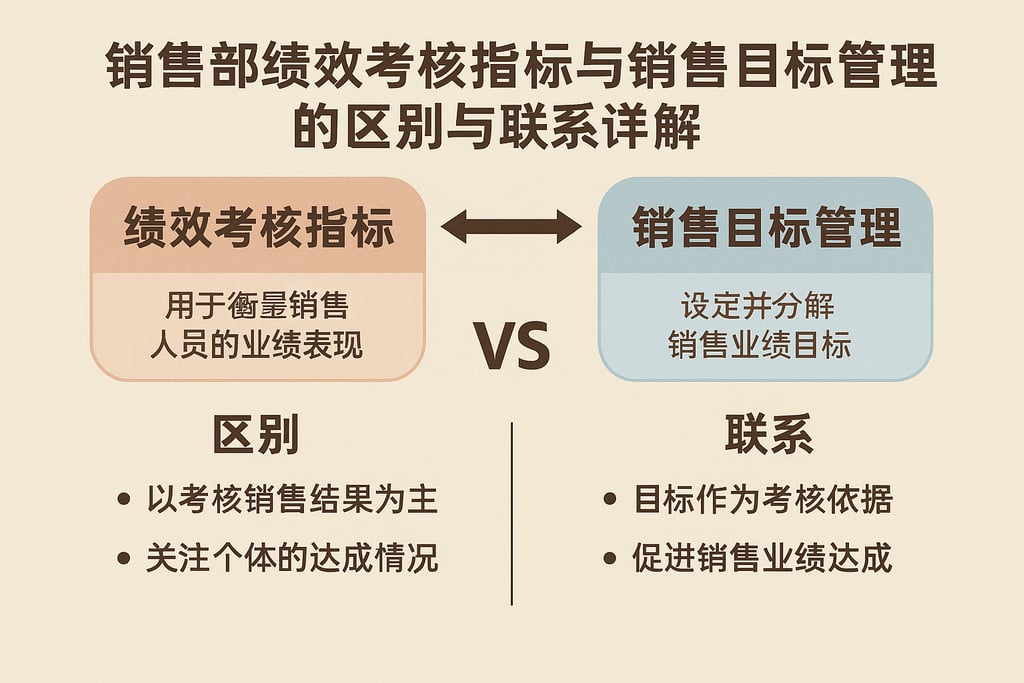 销售部绩效考核指标与销售目标管理的区别与联系详解